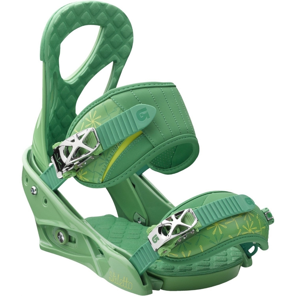 Burton Stiletto Snowboard Bindings Size M 6-8 Green